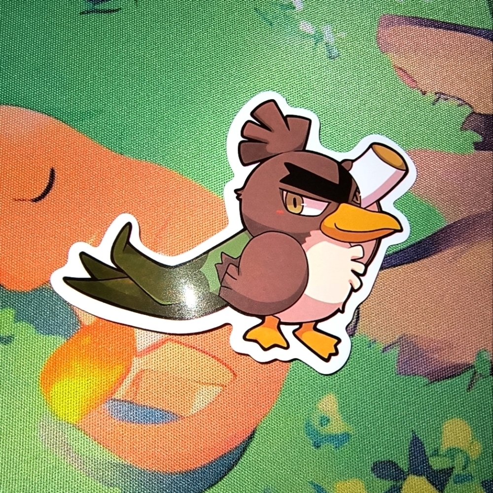 Pokemon Brown and Green Bird Character